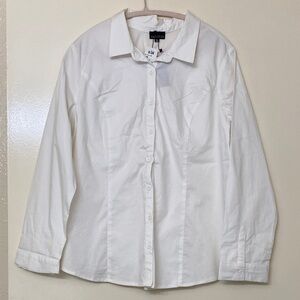 Crisp White Collared Shirt